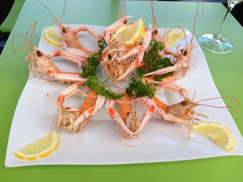 assiette de langoustines